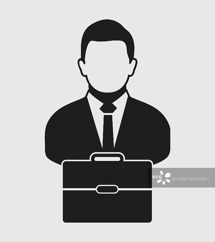 手提公文包的商务人士图标图片素材