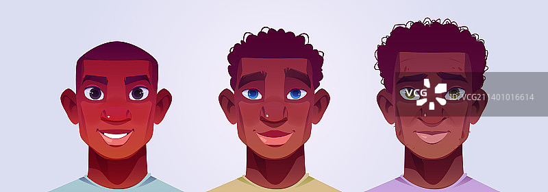 短发和爆炸头的非裔美国男人图片素材