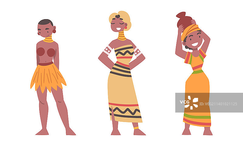 赤脚非洲少数民族女性角色图片素材