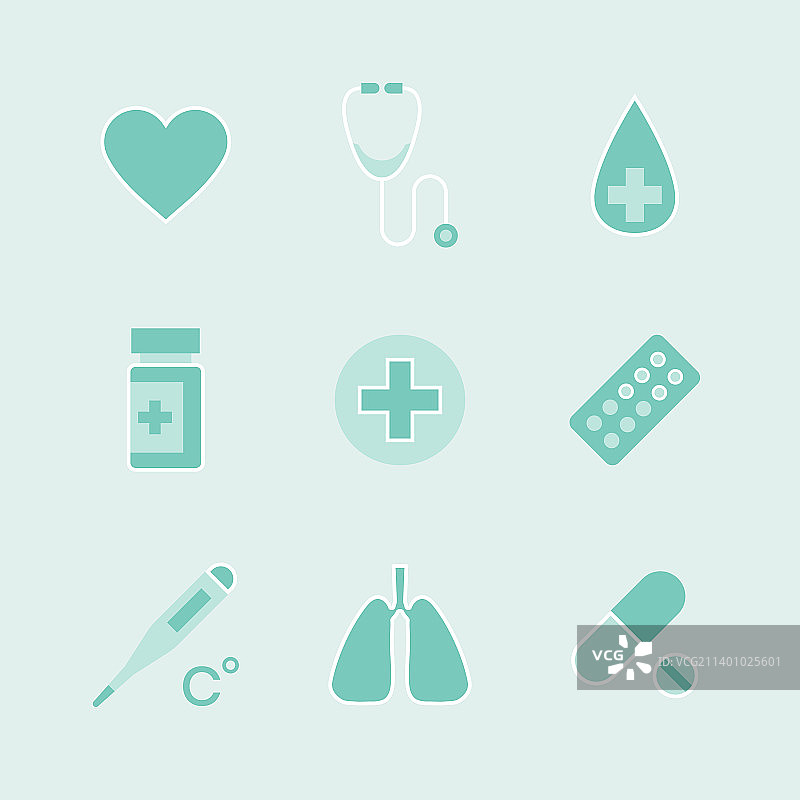 新冠病毒医疗设备元素合集图片素材