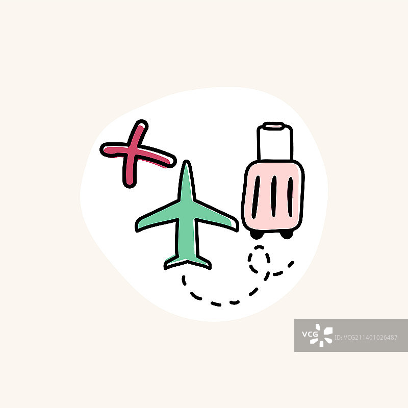 冠状病毒大流行期间的旅行禁令图标图片素材