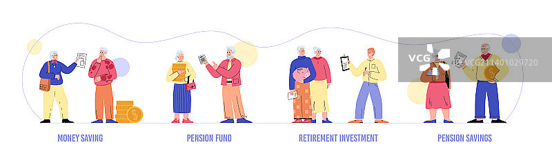 老年人为退休攒钱图片素材