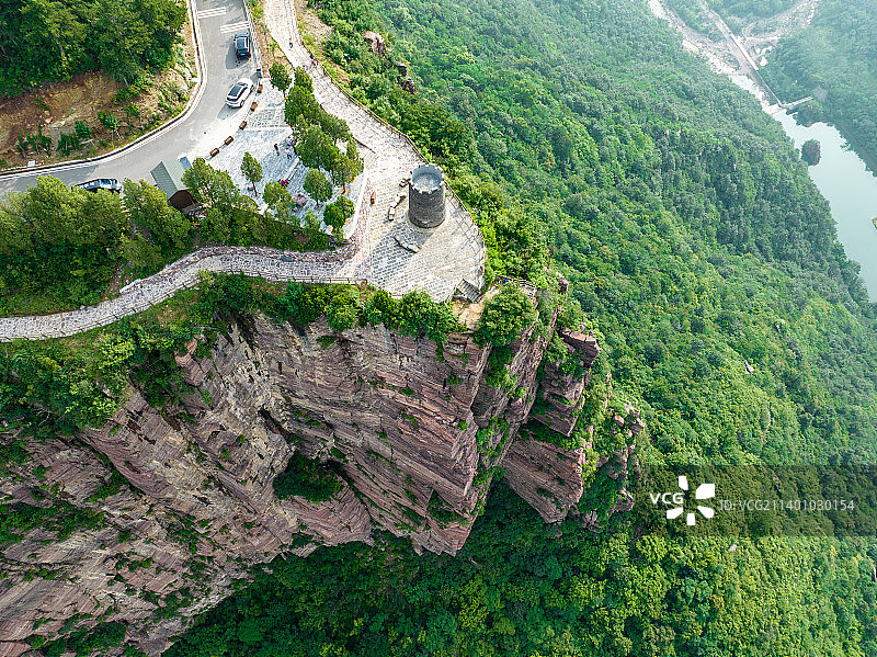 航拍河南新乡万仙山景区图片素材
