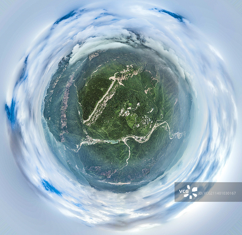 航拍河南新乡万仙山景区图片素材