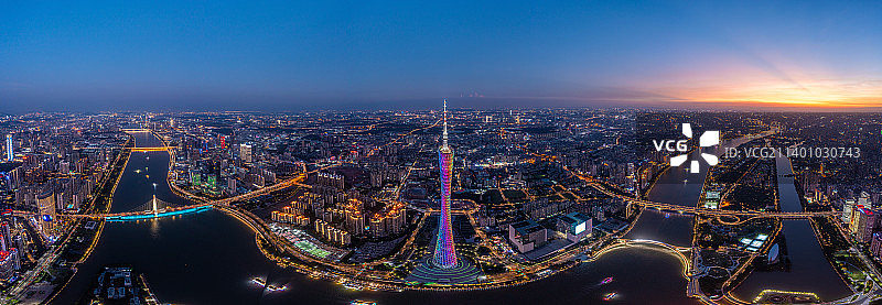 广州塔夜景全景图片素材