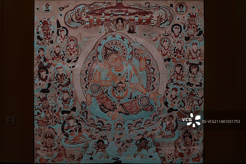 敦煌石窟壁画临摹展图片素材