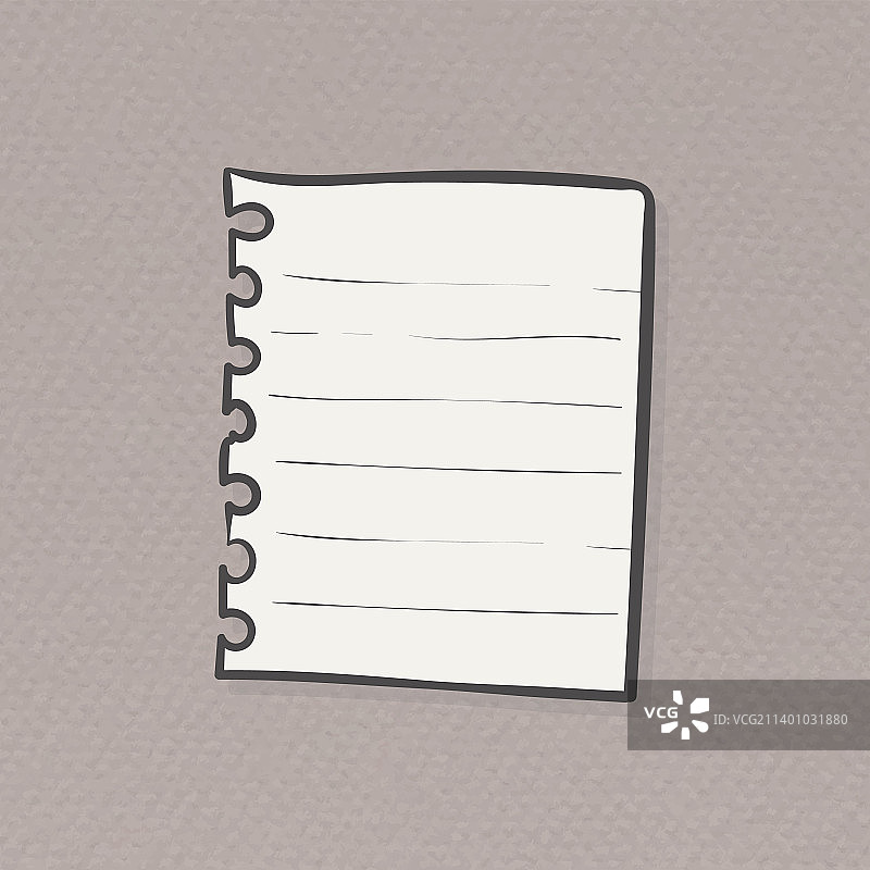 螺旋笔记本撕下的纸张图片素材