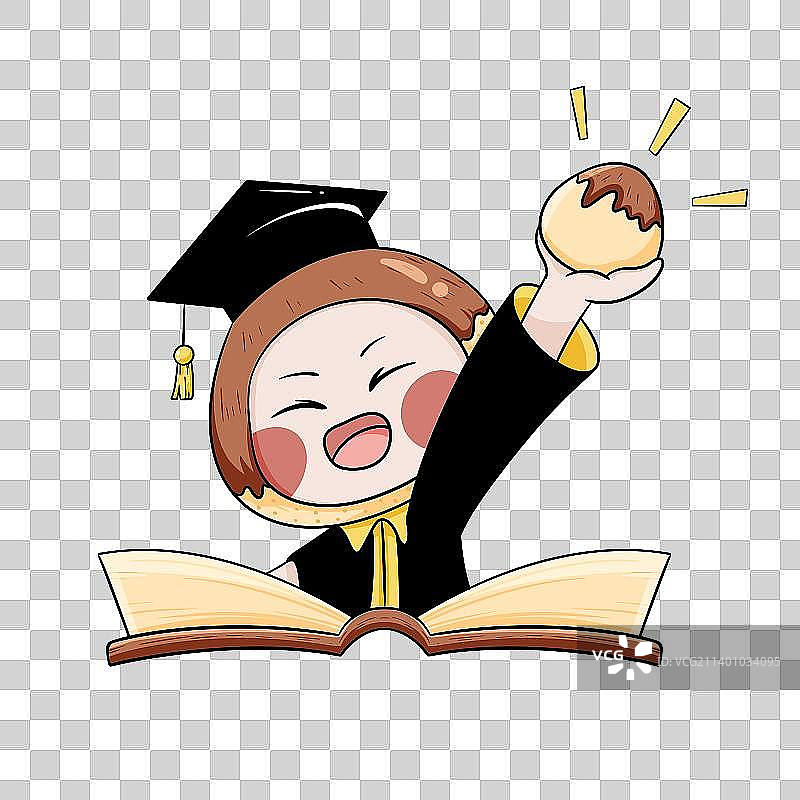 可以用作logo的举着栗子卡通形象图片素材