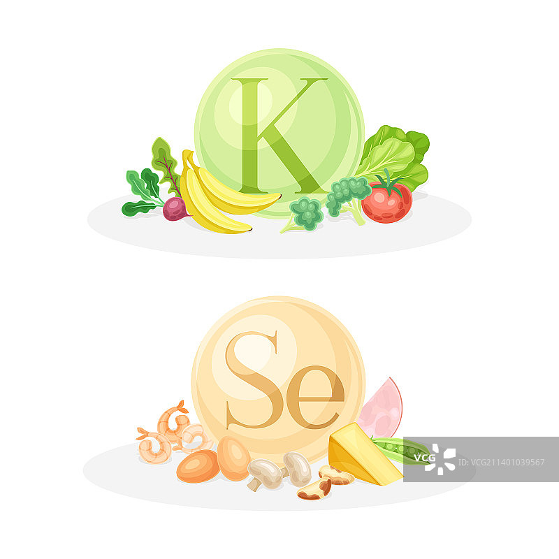 含维生素K和硒的产品图片素材