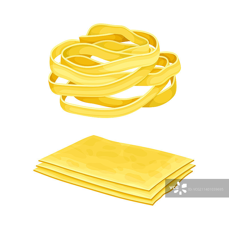 小麦粉宽面和千层面图片素材