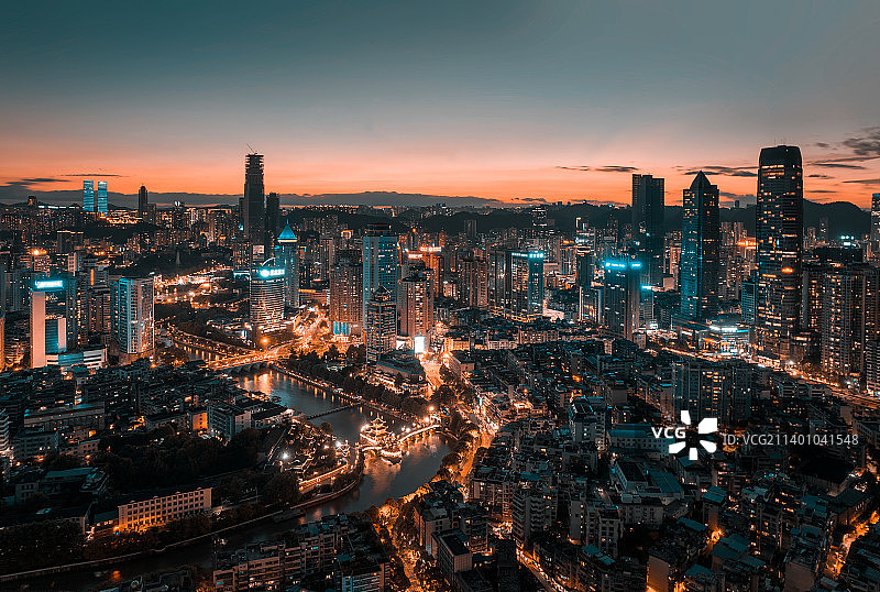 贵阳市南明区夜景图片素材