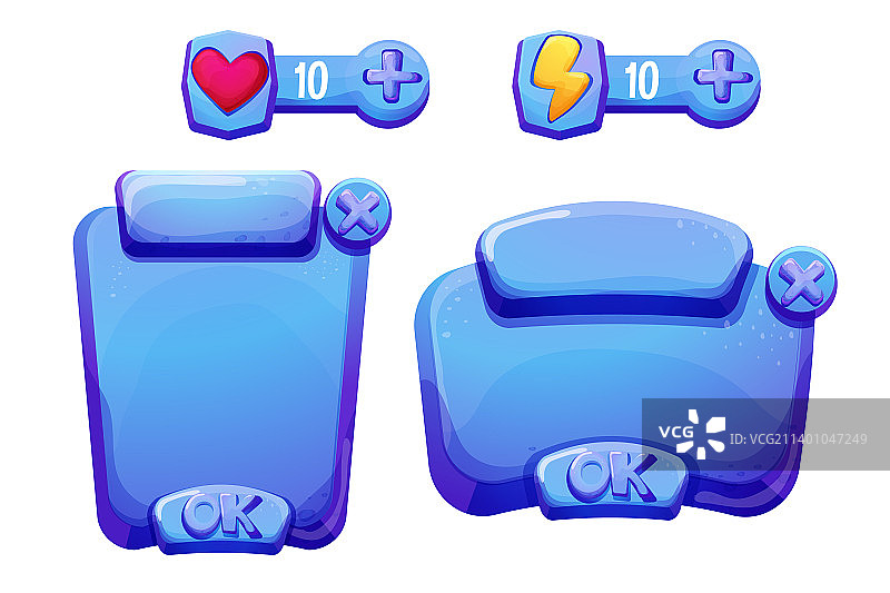 果冻奇幻界面模板游戏菜单图片素材