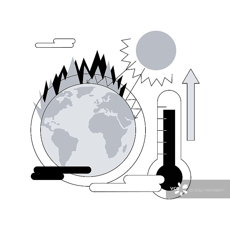 温室效应抽象概念图片素材