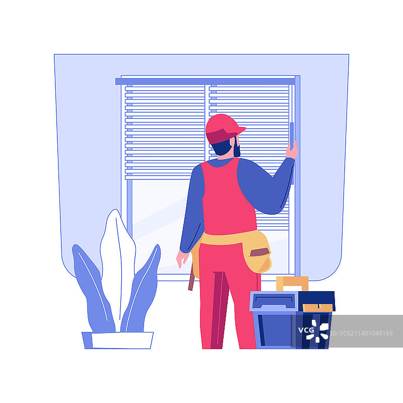 悬挂式百叶窗隔离概念图片素材