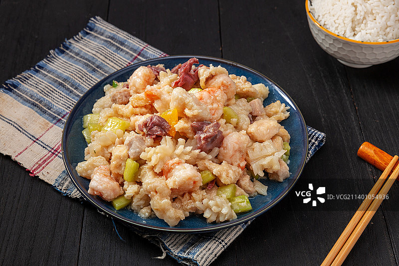 装盘的天津菜：全爆美食菜品图片素材