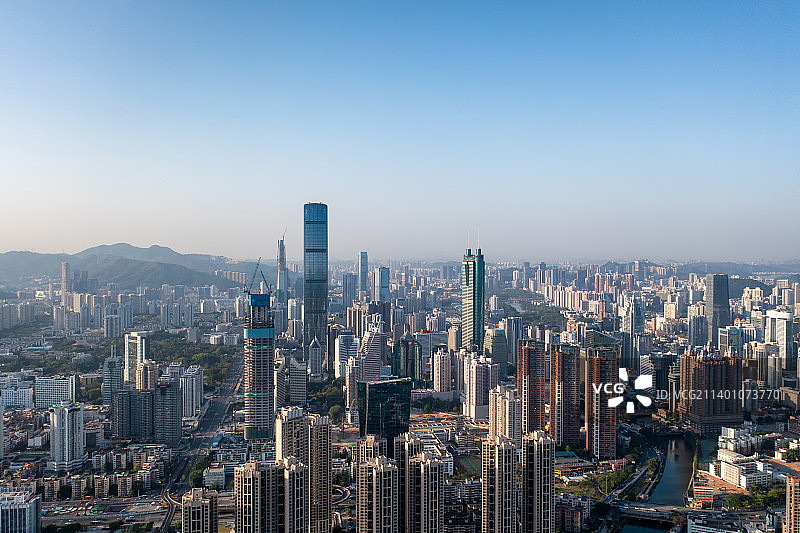 深圳市罗湖区城市天际线图片素材