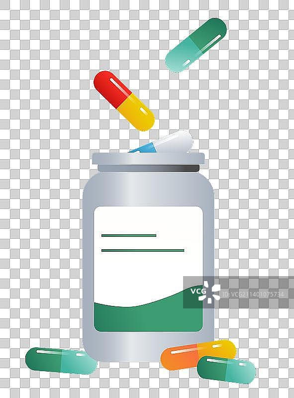 保健品药品插画元素图片素材