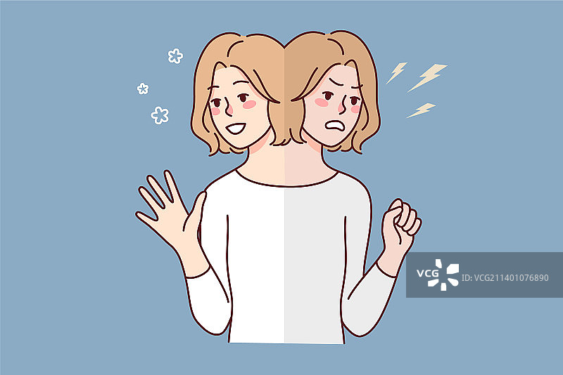 患有双相情感障碍的女人图片素材