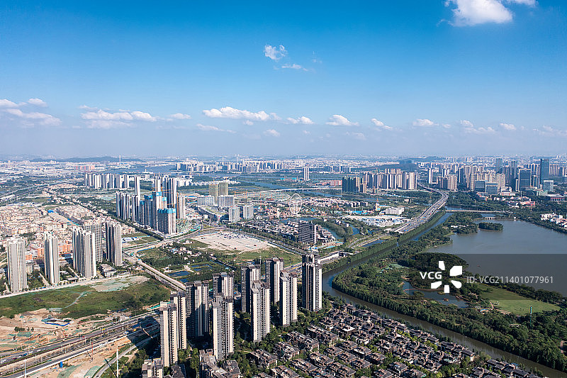 佛山顺德大良航拍图片素材