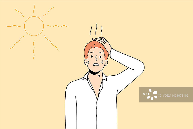 中暑的男人图片素材