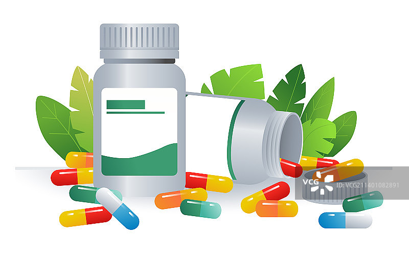 医疗药品插画图片素材