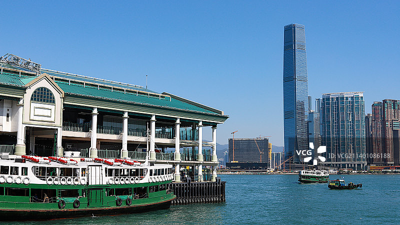 香港中环码头海景图片素材