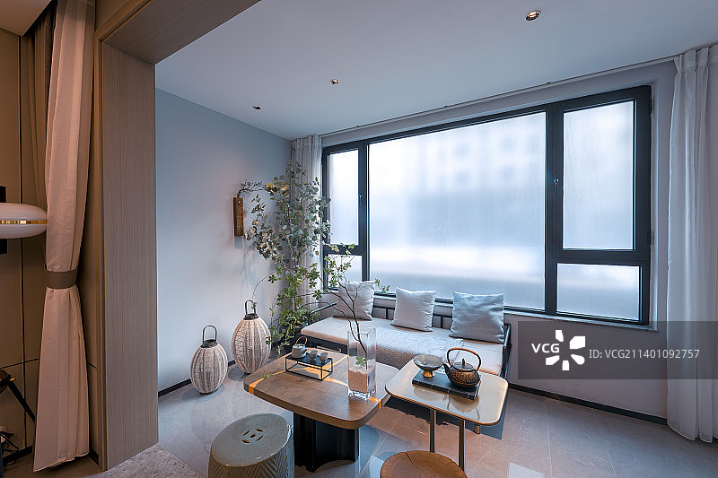 庭院式复式楼家装北欧风格客厅卧室餐厅布局图片素材
