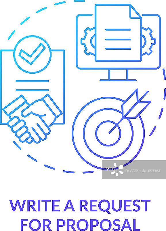 蓝色渐变方案征集书图片素材