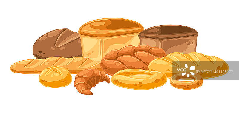 面包店用面包图像背景图片素材