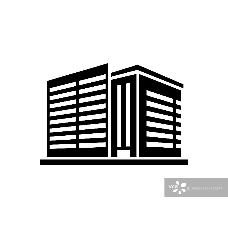 现代公寓楼glyph图标图片素材