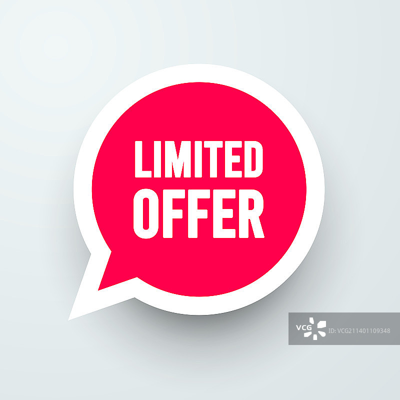 “限时优惠”文字对话气泡图片素材