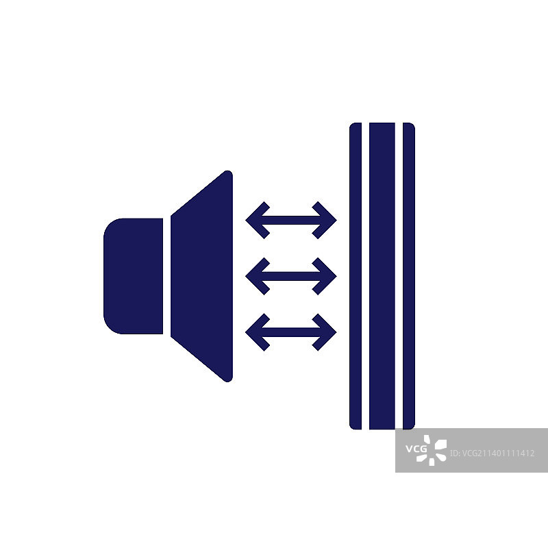 隔音图标，隔音墙标志图片素材