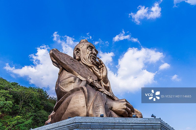 老子像，江苏句容图片素材