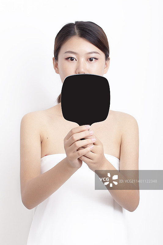 淡妆女性半身人像图片素材