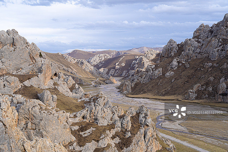 中国西北青海天峻县神湖之源图片素材