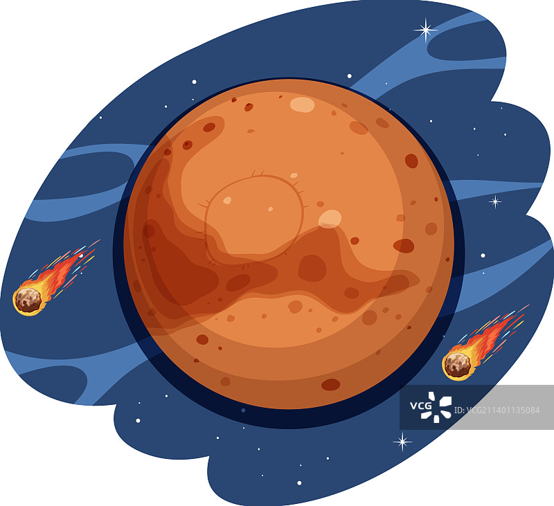 太空中的火星图片素材