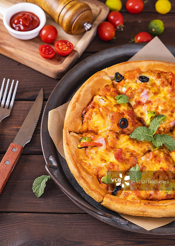 西餐美食披萨拍摄图片素材