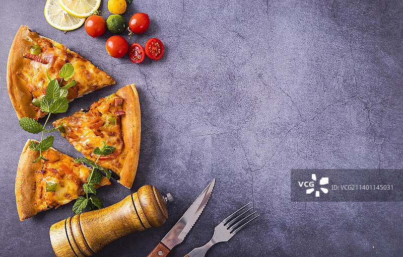 西餐美食披萨拍摄图片素材