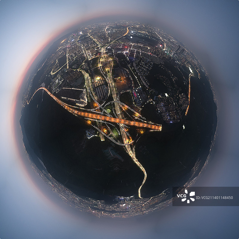 深圳市龙华区城市风光夜景图片素材