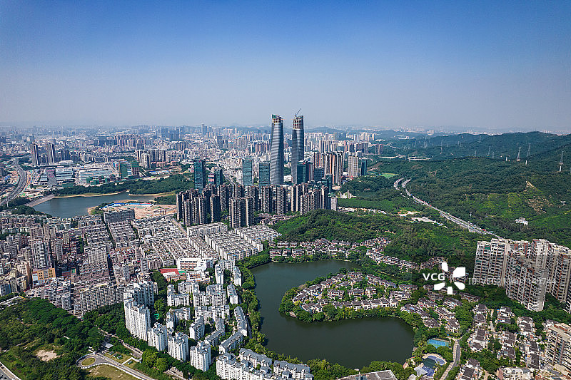 深圳龙华区星河双子星城市风光图片素材
