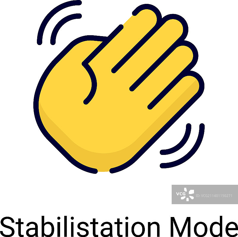 手势彩色线条图标（白色背景）图片素材