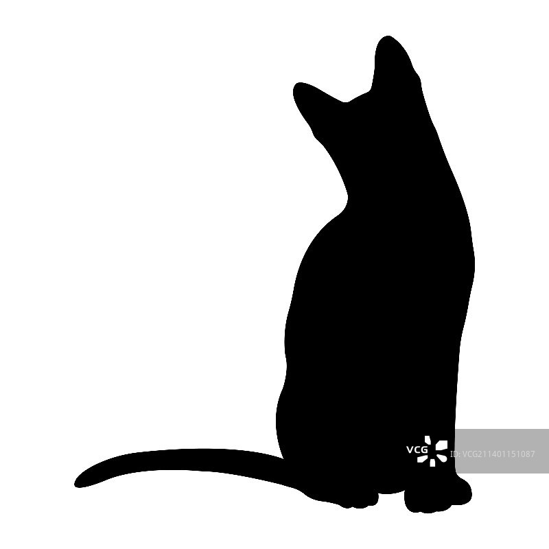 黑猫剪影4图片素材