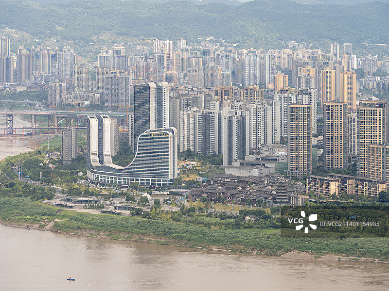 重庆市巴南区李家沱大桥西流沱小镇图片素材
