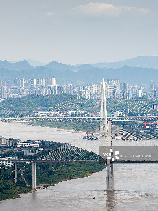 重庆市大渡口区白居寺大桥长焦镜头图片素材