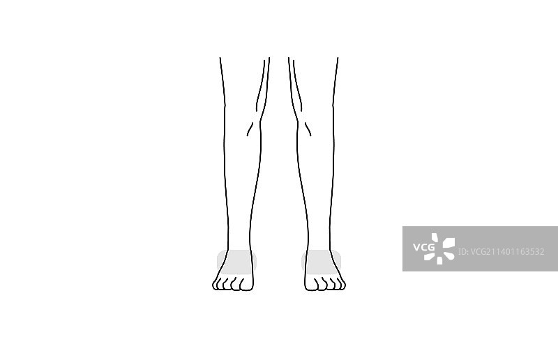 男士腿部脱毛区域图片素材