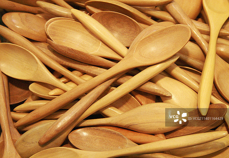 木制勺子全画幅照片图片素材