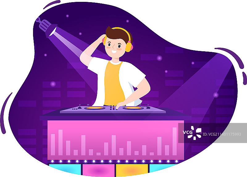 夜生活卡通夜总会图片素材