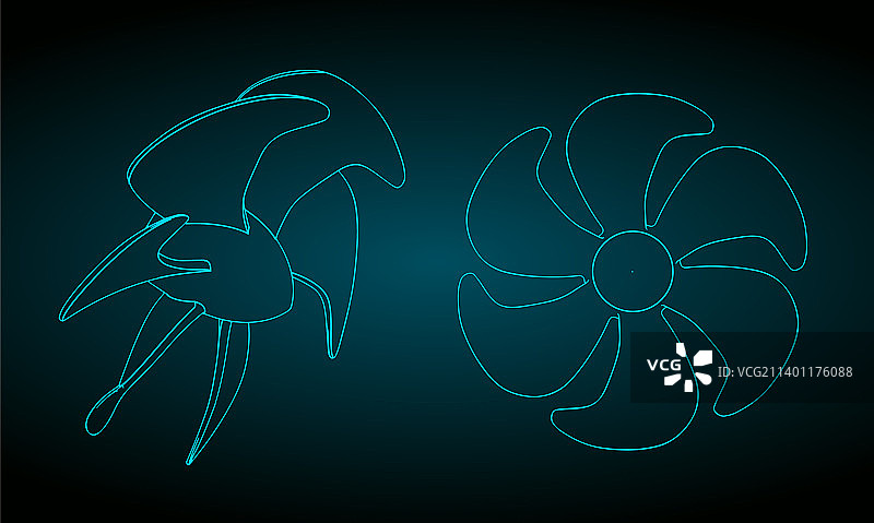 螺旋桨蓝图图片素材