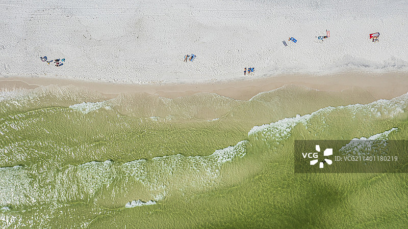 美国佛罗里达州沃尔顿县海滩鸟瞰图片素材