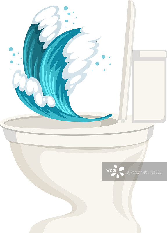 白色背景上的马桶图片素材